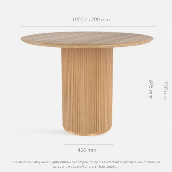 SEN Dining Round Table, Teak, D100 (1 left) SEN Dining Round Table, Teak, D100 (1 left)